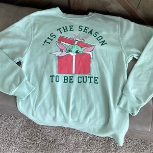 Mint Green Holiday Sweatshirt with Cute Graphic
